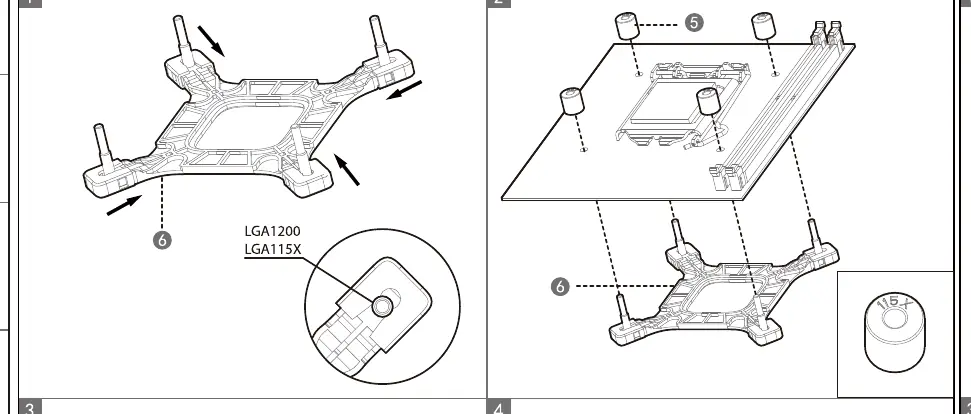 Intel LGA1200/115X mounting steps