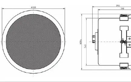Dimension drawing of the PSUB 120T