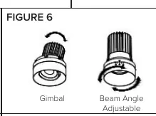 Gimbal and beam angle adjustment