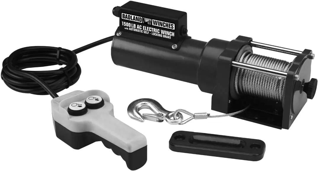 Badland Winches 1500 LB 120V AC Electric Winch