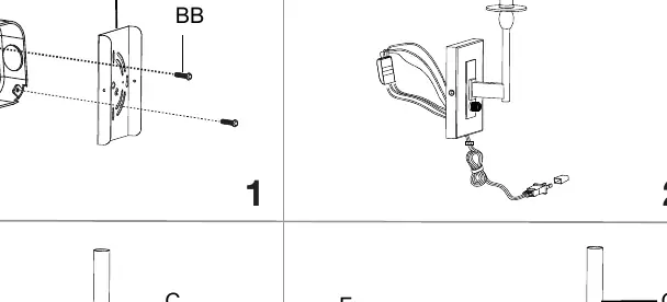 Securing the mounting plate to the outlet box.
