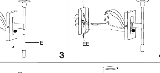 Wiring connections for the hardwire method.