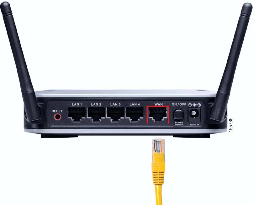 Connecting the WAN cable