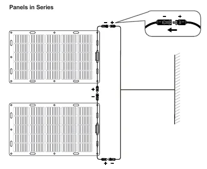 Wiring diagram for panels in series