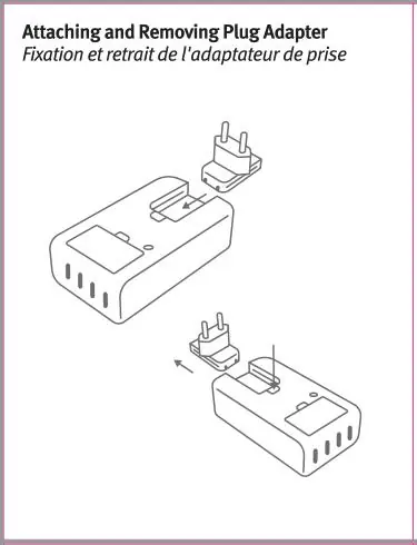 Attaching and removing the plug adapter