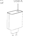 Charger diagram showing the USB-A port