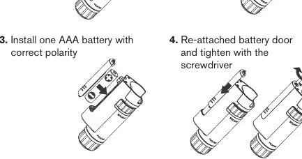 Battery installation steps