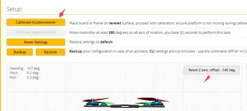 Accelerometer calibration interface