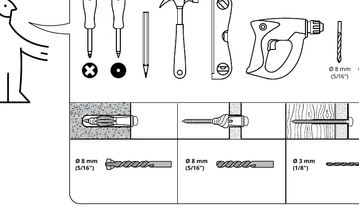 Required tools for assembly