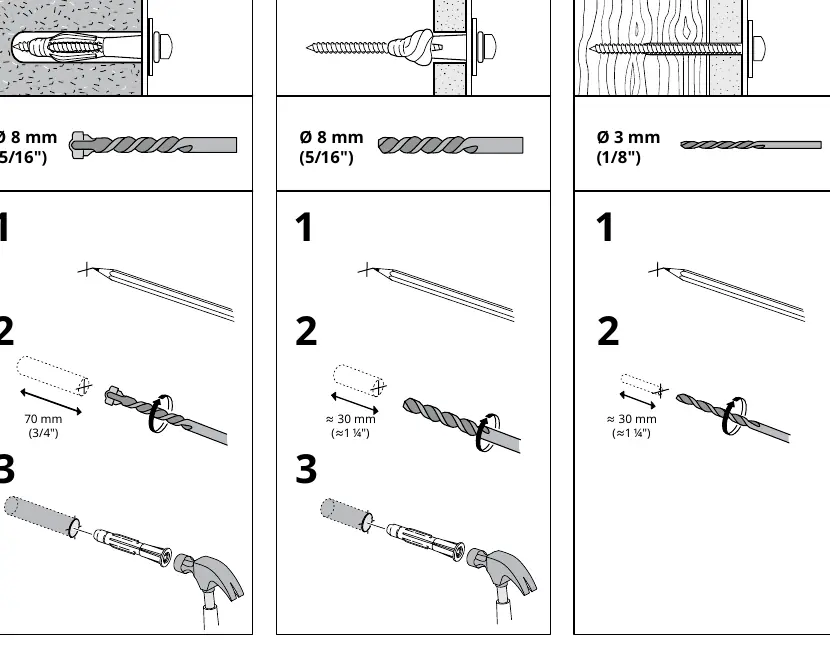 Wall anchoring procedure