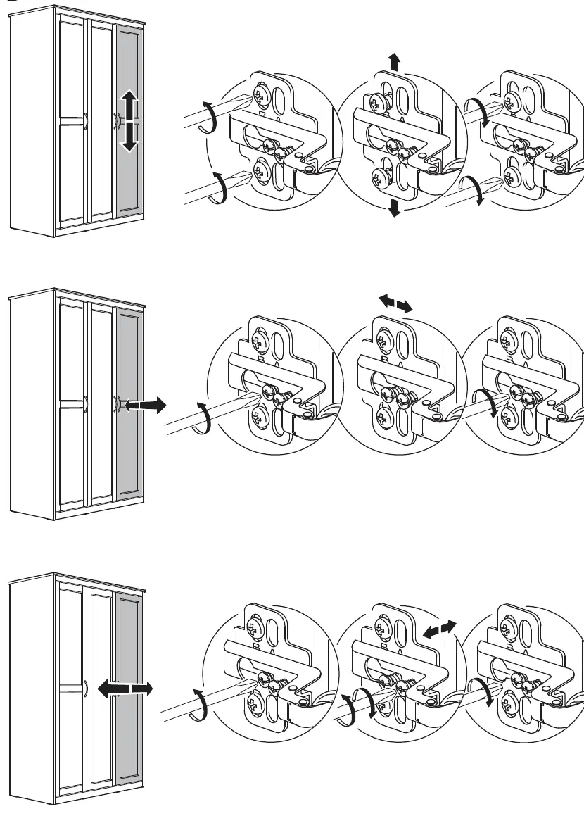 Hinge adjustment procedures.