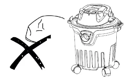 Do not vacuum hot ashes or burning materials.