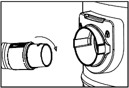 Connecting the hose to the air inlet