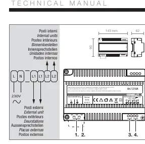 Terminal wiring diagram for the 1210A power supply