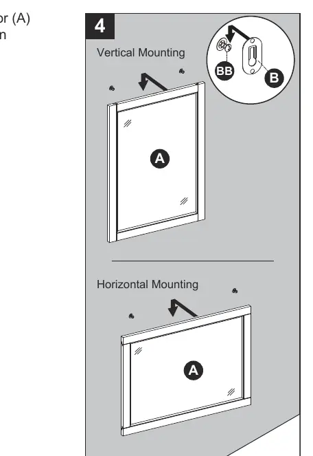 Hanging the mirror