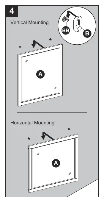Step 4: Hanging the mirror