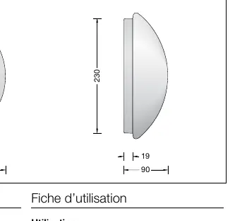 Dimensional drawing of the BEGA 12133P luminaire.