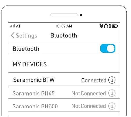 Bluetooth pairing interface
