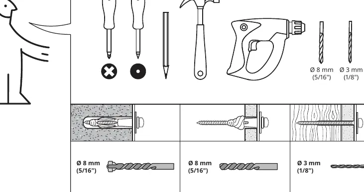 Required tools for assembly