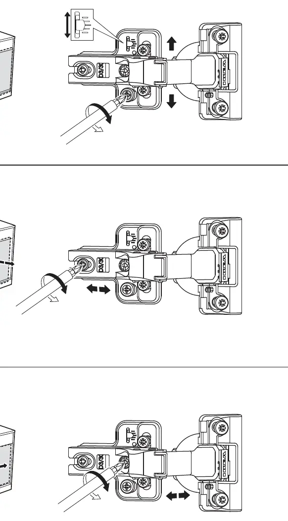 Hinge adjustment points