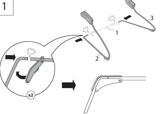 Assembly step 1: Connecting frame tubes