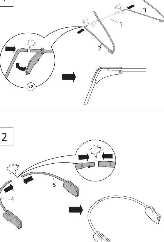 Assembly steps 1 and 2