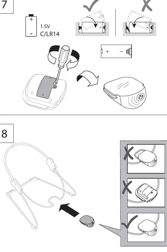 Battery installation steps