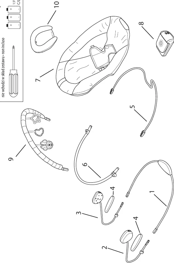 Parts list and identification diagram