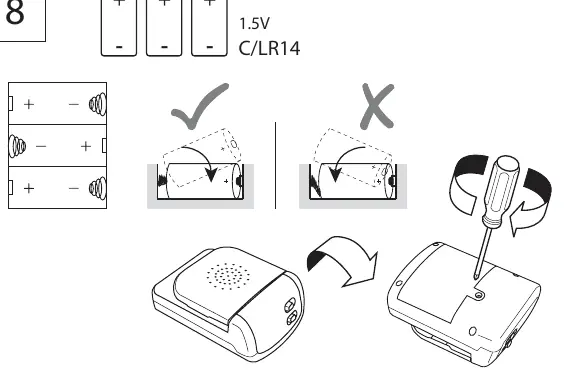 Battery installation steps
