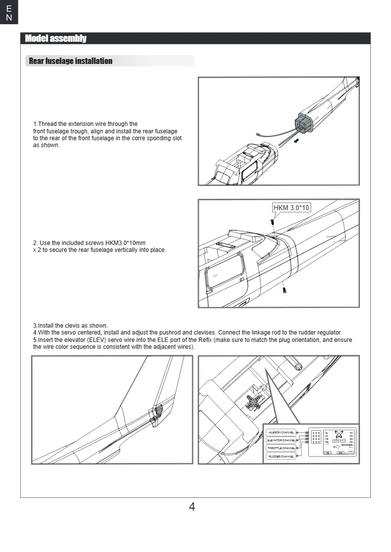 Rear fuselage installation steps
