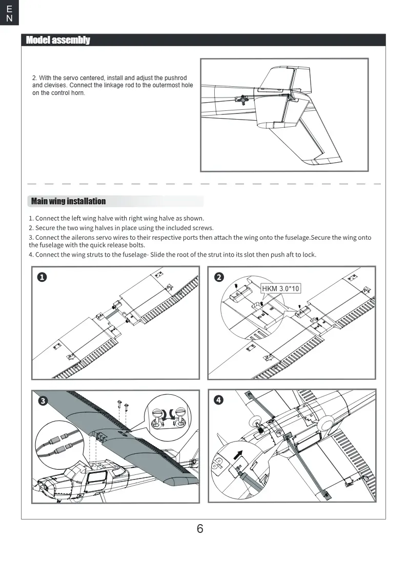 Main wing installation
