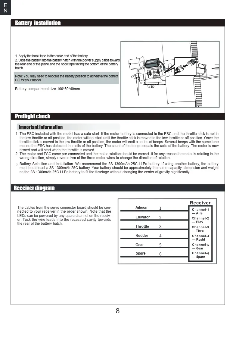 Battery installation