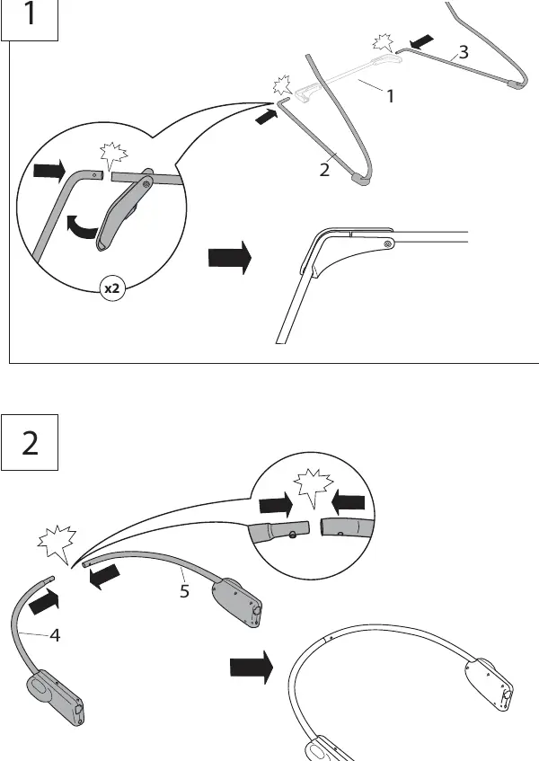 Frame assembly steps 1 and 2
