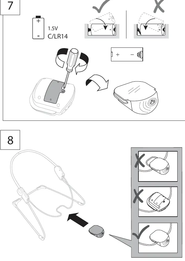 Battery installation steps