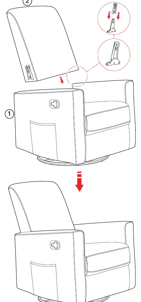 Backrest installation sequence