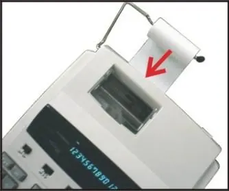 Inserting paper into printer slot
