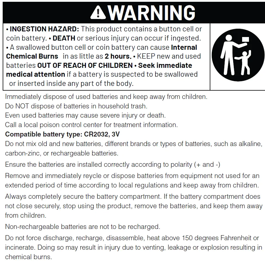 Battery safety warning