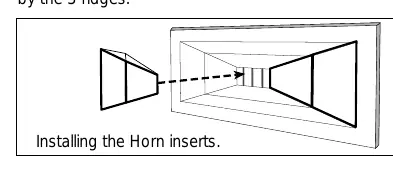 Installing the horn inserts to change dispersion pattern.