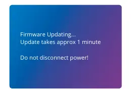 Firmware updating screen