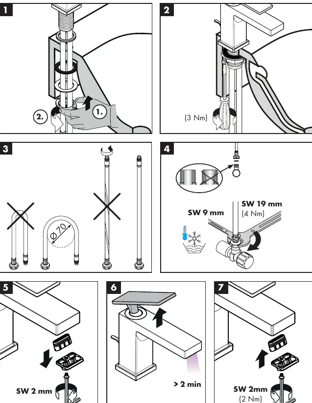 Installation steps for Tecturis E 80