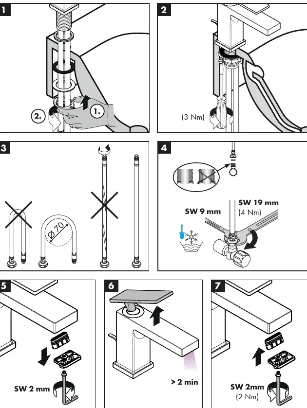 Installation steps for Tecturis E 80 series.