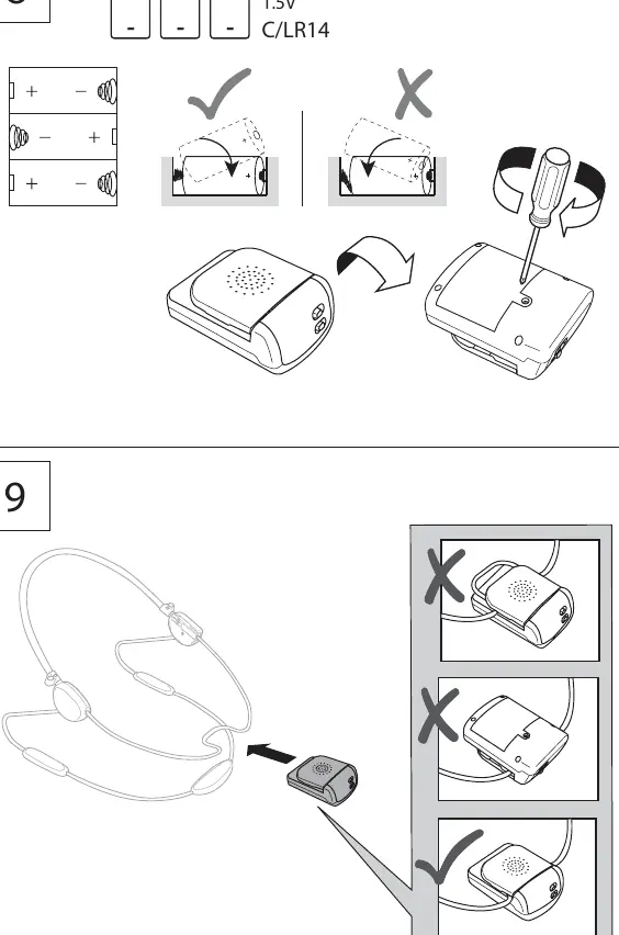 Battery installation steps
