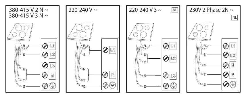Electrical connection wiring diagrams