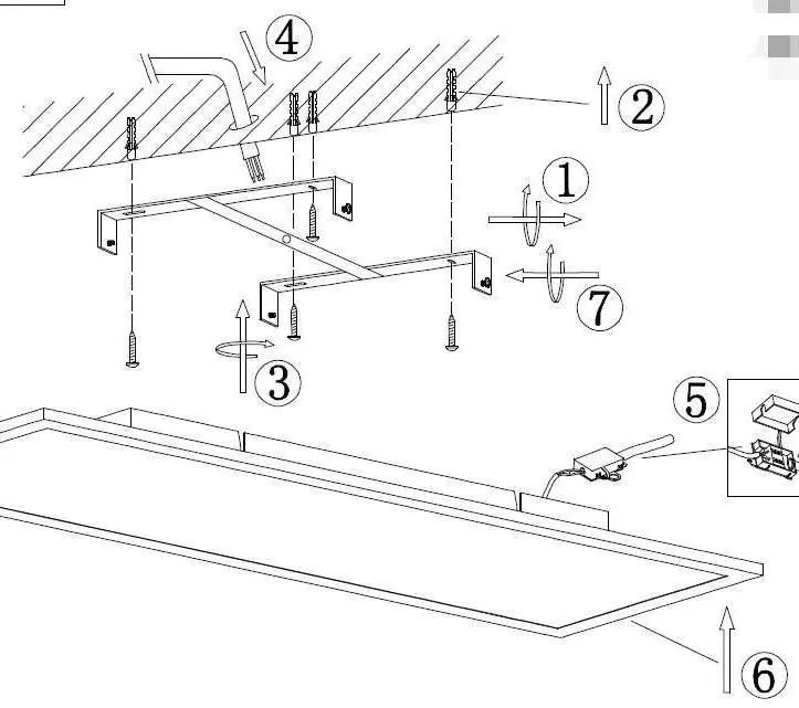 Installation steps for the GLOBO LED light fixture.
