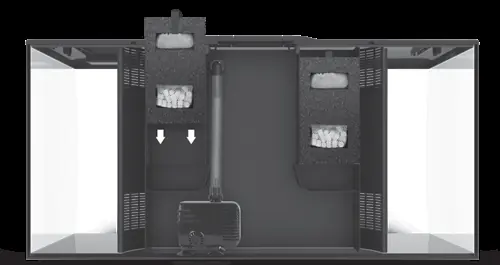 Filter compartment layout