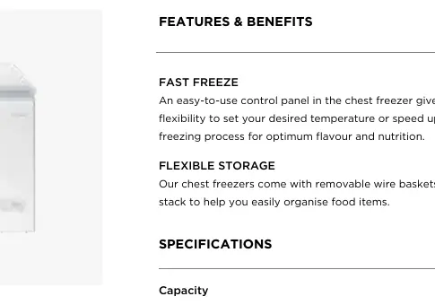 Fisher & Paykel 1240MM Chest Freezer