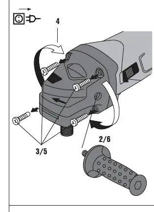 Rotating the gearing section