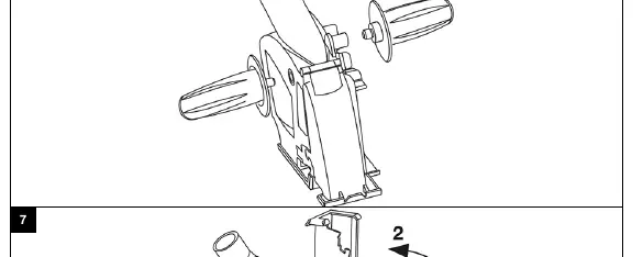 Fitting the side handle.