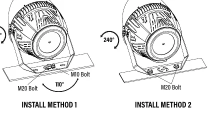 Mounting methods for the luminaire