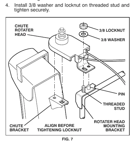 Discharge chute installation.